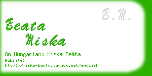beata miska business card